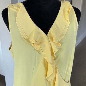 White House Black Market Surplice Ruffle Shell Top